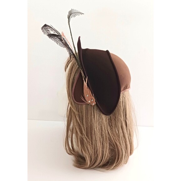 VTG 30s Jean Patou Paris Cloche Hat w Feathers US Upscale Milliner Distribution main image 9